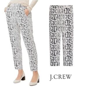 J. Crew Jamie pant 4 snake skin print Cropped straight leg